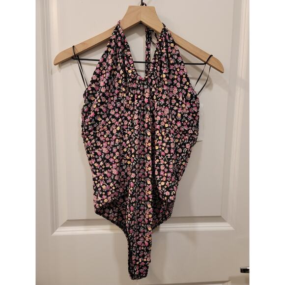 Wayf Halter Neck Floral Ditzy Bodysuit - Picture 3 of 7